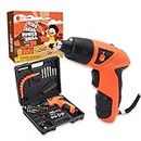 JoyTown Kids Real Power Drill Set – Electric Cordless Drill Tool Kit for Children with Interchangeable Bits, Flexible Shaft, Charger, All in Carrying Case, Learning Tools for Boys & Girls Home DIY