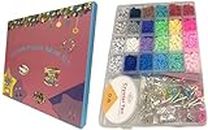 MDYBF Clay Beads Bracelet Making Kit for Beginner, 5000Pcs Heishi Flat Preppy Polymer Clay Beads with Charms Kit for Jewelry Making, DIY Arts and Crafts Birthday Gifts Toys for Kids Age 6-12