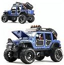 Sky Tech® Jeep Wrangler Rubicon Alloy Pickup 1:24 Scale Model Car Exclusive Alloy Metal Car Die-cast Car Scale Model Pullback Toy car with Sound & Light Music Best Gifts Toys Kids【Colors as Per Stock】