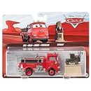 Disney Cars 2023 Mattel 1:55 Scale Diecast 2-Pack Red The Fire Truck and Stanley Monument