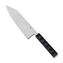 Spyderco Wakiita Bunka Bocho Premium Kitchen Knife with 7.75" CTS BD1N Stainless Steel Blade and Black G-10 Handle - Plainedge - K18GP