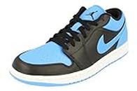 Nike Air Jordan 1 Low Uomo Trainers 553558 Sneakers Scarpe (UK 11 US 12 EU 46, Black University Blue 041)