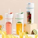 Handheld Blenders with Straw - Rechargeable Fruit Juicers with 6 Blades - Multipurpose Low Noise Handheld Blenders - Portable Blenders for Summer/Travel