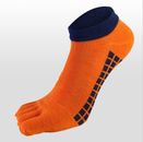 5 pares de calcetines informales deportivos de corte bajo para hombre con cinco dedos en el tobillo de algodón