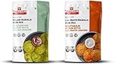 Tanawade's Smart Food Multi Combo, Palak Masala Puri Mix, Lal Math Masala Puri Mix, Ready to Cook, Home Food with Hand Picked Flavours, Pack of 2 (one of Each)