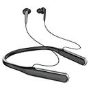 In-Ear Wireless Bluetooth Headphones Earphones for Acer Chromebook Tab 10 Original Sports Bluetooth Wireless Earphone with Deep Bass and Neckband Hands-Free Calling inbuilt With Mic, Extra Deep Bass Hands-Free Call/Music, Sports Earbuds, Sweatproof Mic Headphones with Long Battery Life and Flexible Headset (RKZ, P-335,BLACK)