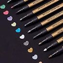 Metallic Marker Pens for Crafts for Kids Adults, 10 Metallic Paint Pens for Black Paper Scrapbook Accessories Art Card Making Glass Craft Supplies, Gifts for Teenage Girls, Christmas Stocking Fillers