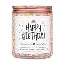 Homsolver Happy Birthday Candles Gifts for Women - Vanilla Birthday Cake Scent with Sprinkles Birthday Gifts for Women - Birthday Candles for Women, Happy Birthday Handmade Aromatherapy Candles