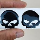 Coppia adesivi resinati 3D Harley Davidson skull.