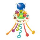 Baby Sensory Pull String Toy Toddler Travel Montessori Silicone Activity Toy