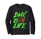 BMX Is Life Biker Freestyle Bike Rider Cycliste Manche Longue