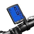 Dricar Bike Computer Wireless Waterproof Cycling Computer Multifunctional Bicycle Speedometer Odometer with Large Backlight LCD Display for Tracking Distance Speed Time (Blue)