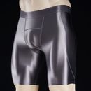 Hombres Ropa Activa Pantalones Cortos Elásticos Recortados Deportes Fitness Correr Brillante Brillante