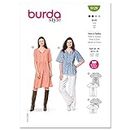 Burda Style Misses' Dress or Tunic Top, Code 6129 Sewing Pattern Kit, Sizes 8-18, Multicolor