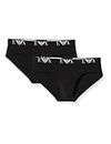 Emporio Armani Underwear 2-Pack Brief Essential Monogram, Boxer Brief Uomo, Nero, M