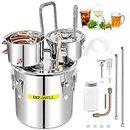 Boswell 13.2Gal / 50L Alcohol Still with Circulating Pump, Copper Tube and Dual Display Thermometer,Stainless Steel Alcohol Distiller Kit for DIY Wine,Distilling Water, Essential Oils,Home Brewing Set