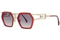 Cazal Legends 677 002 Sunglasses Men's Red/Gold/Grey Gradient Square Shape 46mm