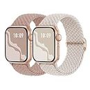 Braided Solo Loop Compatible with Apple Watch Band 38mm 40mm 41mm 42mm 44mm 45mm 49mm, Adjustable Stretchy Elastic Straps Women Men for iWatch Ultra 2, Ultra, Series SE 9 8 7 6 5 4 3 2 1