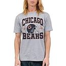 Junk Food Clothing x NFL - Chicago Bears - Team Helmet - Short Sleeve Football Fan Shirt for Men and Women - Size Medium