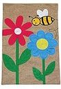 Toland Home Garden Flowers & Bees Burlap Bandiera Decorativo da Giardino, 30,5 x 45,7 cm