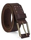 Timberland Men's Big and Tall 40Mm Pull Up Leather Belt, Dark Brown, 32 UK