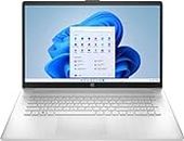 HP 17 Laptop, 17.3" HD+ Display, AMD Ryzen 3 7320U, 8GB LPDDR5 RAM, 512GB SSD, Webcam, HDMI, Wi-Fi, Windows 11 Home, Natural Silver