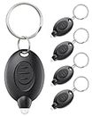 Pawfly 5 Pack LED Keychain Flashlight Mini LED Keychain Light 12 Lumen Portable Ultra Bright Battery Powered Key Ring Torch for Outdoor Camping Hiking and Emergency Lighting, Black Shell