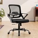 Green Soul Pebble Office Chair, Mid Back Mesh Ergonomic Home Office Desk Chair with Comfortable & Spacious Seat (Pebble_MB_Black)