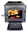 Ashley Hearth AW3200E-P 3,200 Sq. Ft. EPA Certified Pedestal Wood Burning Stove with Blower, Large, Black