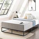 Zinus Joseph 25cm Queen Bed Frame Base Mattress Foundation Support - Industrial Metal Steel/Bedroom Furniture, Black