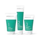 Proactiv Clean 3 Step Acne Treatment Routine- Sulfur Acne Treatment Cleanser, Azelaic Acid Serum, and Facial Moisturizer for Acne Prone Skin- 30 Day Acne Skin Care Kit w/Zits Happen® Pimple Patches