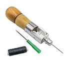 DIY Handmade Leather Tool Leather Factory Lock Stitch Sewing Awl Automatic Awl Leather Craft Tool Super Carving Wax Line Hand Art Needle Sewing Machine