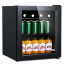 HCK Beverage Refrigerator Glass Door Bar Fridge 48L,Freestanding Drink Fridge