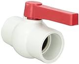 Hayward QVC1025SSEW 2-1/2-Inch White QVC Series Compact Ball Valve with Socket End Connection