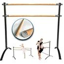 Artan Balance Ballet Barre Portable for Home or Studio, Freestanding Adjustable Bar for Stretch, Pilates, Dance or Active Workouts, Single or Double, Kids and Adults (Double Freestanding)