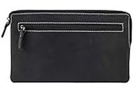 LEAS Tasca per soldi Money Bag formato orizzontale, Vera Pelle, nero - Special-Edition