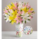 1-800-Flowers Seasonal Gift Delivery Sweet Spring Lily Double Bouquet W/ Floral Meadow Vase & Suncatcher