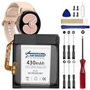 Senpinkboo for Samsung Galaxy Watch 4 Battery Upgraded [430mAh] EB-BR890ABY Battery for Watch 4 Classic SM-R890 46mm/SM-R870 44mm Replacement with Repair Tool Kit+Screws