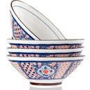 38 oz Japanese Ramen Bowls, Pho Bowls Set of 4, 8 in Ceramic Soup Bowls, Cere...