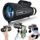 AYRAVIIO 12×60 Monocular Telescope with Smartphone Holder & Upgraded Tripod, High Powered SMC & BAK4 Scope, Birthday Gifts for Men Dad Him Husband Teen, Outdoors Gadgets for Birdwatching