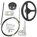 labwork 10FT Outboard Boat Rotary Steering System with Wheel Replacement for SS13710 Marine