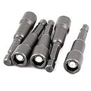 Gadget Deals 1/4 " Shank 8mm Hex Magnetic Power Nut Driver Drill Bit Socket adaptors Wrench Nut setter Set For Industrial & Home Use For Screwdriver Tools (M 8mm x 66mm) Ratchet Screwdriver(Pack Of 5 Pcs)