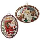 RAZ Imports 4" Santa and Reindeer Ornament
