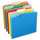 Pendaflex Carpetas de archivos de dos tonos, tamaño carta, colores surtidos, corte 1/3, 100 por caja (152 1/3 ASST)