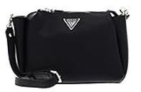 GUESS Iwona Triple Compartment Top Zip Crossbody, Black, One Size