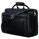 Hard Craft Vegan Leather 16.5 inch Large Size Messenger Bag for men | Laptop Bag |Office Bag || Laptop Sleeve (Black)
