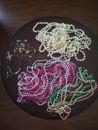 crafting lot small plastic colorful 21 bead strings 32" ea and larger white 240"
