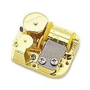 Gueiddi Music Box Movement, 18-Note Metal Textured Wind-up Music Mechanism Movement, DIY Music Box with Key Screw(You are My Sunshine/Gold)