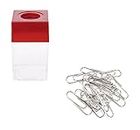 Kunfaya All Pin, Clip Holder + U Paper Clip Steel for Home Office School & Stationary Supplies