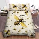 Honey Bee Quilt Duvet Cover Set Home Textiles Bedclothes Super King Doona Cover